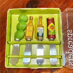 Boston Warehouse Spreader Fiesta Set Lime/Tequilla/Beer/Salsa